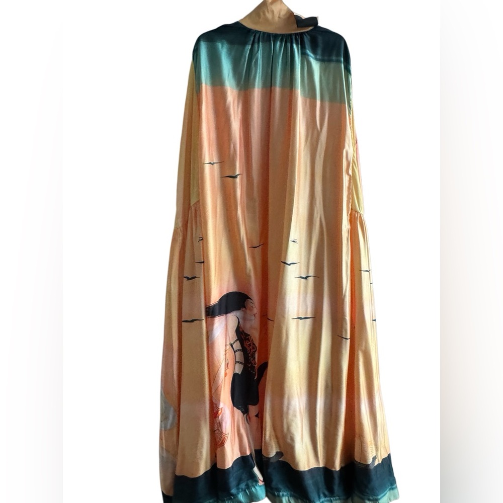 Designer-Style Eden Billow Printed Maxi Dress Gown - Picture 3 of 11